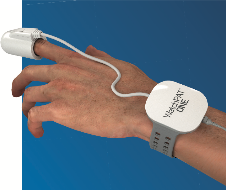 WatchPAT ONE device on hand